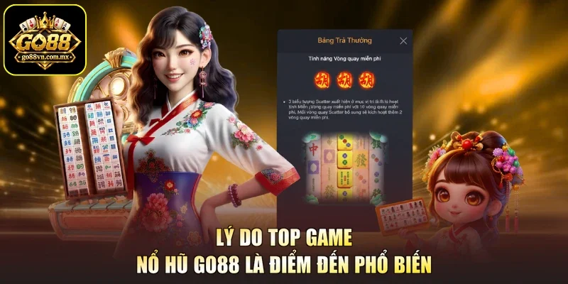 Lý do top game nổ hũ Go88 là điểm đến phổ biến